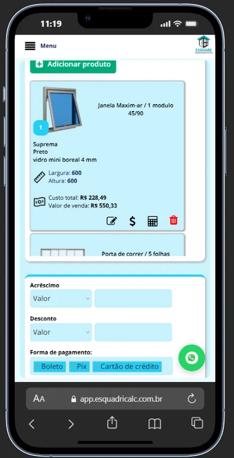 Sistema no celular 2